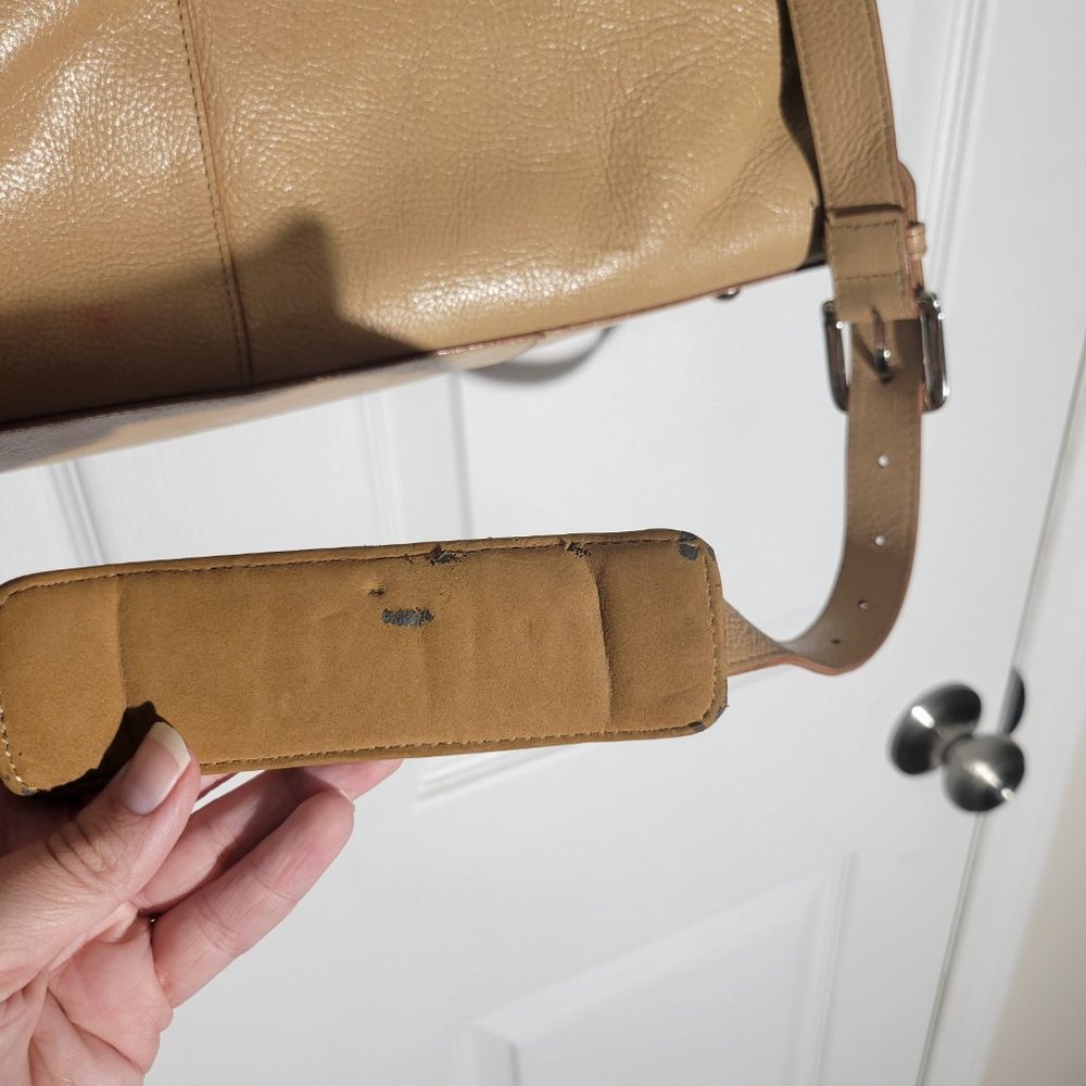 Wilsons Leather Tan Leather Laptop Tote Briefcase - Picture 6 of 9